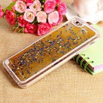 Wholesale iPhone 7 Plus Liquid Glitter Shake Star Dust Case (Champagne Gold)